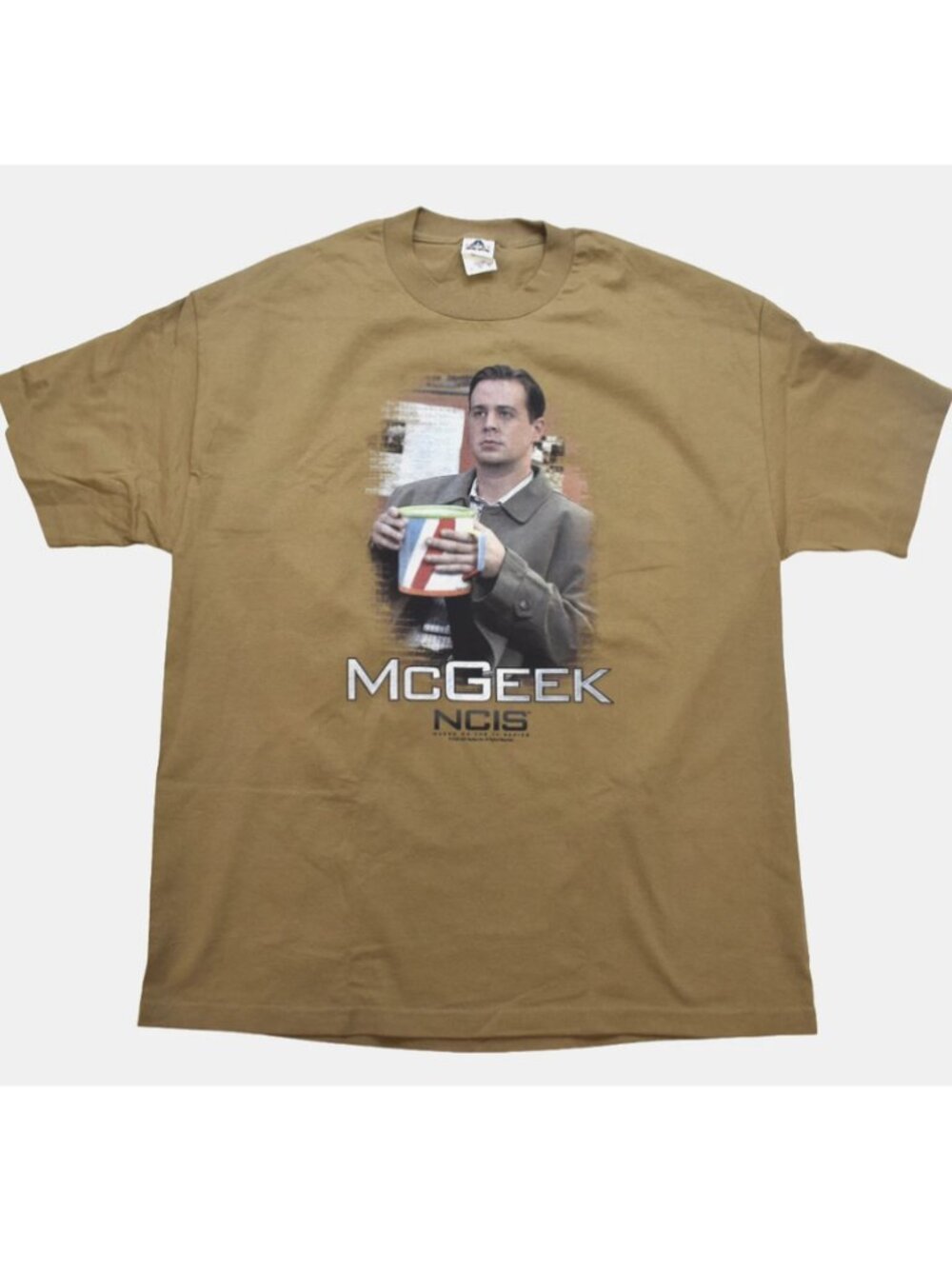NCIS Mens McGeek Crime Show 2009 Brown Promo Shirt New XL